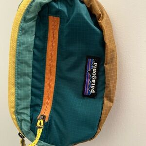 Patagonia Teal and Mustard Belt Bag